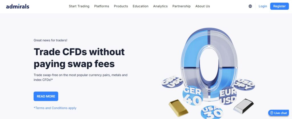 Вебсайт Admiral Markets