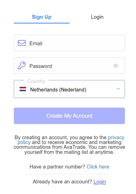 Как Зарегистрировать Счет в AvaTrade