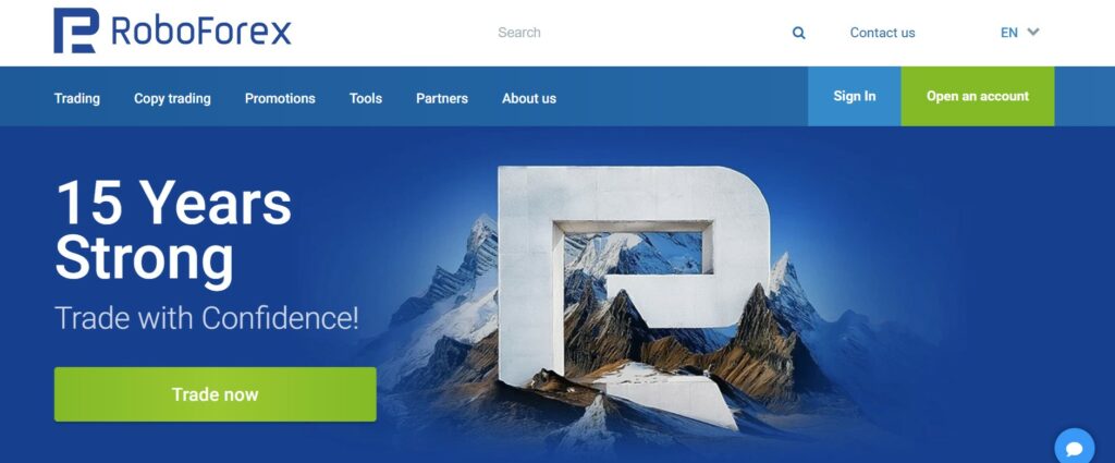 Вебсайт RoboForex